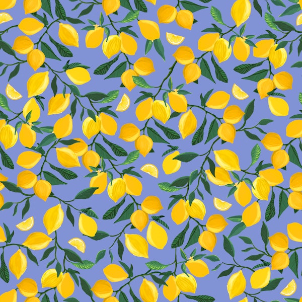 Sunny Lemons and Green Leaves