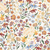 Scandinavian Wildflower Garden Folk wallpaper