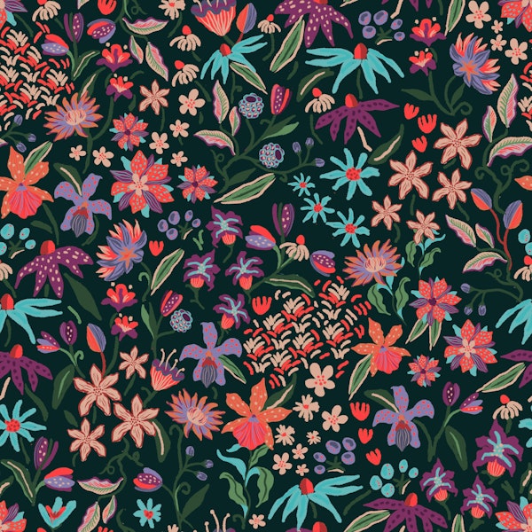 Scandi Folk Flowers and Leaves