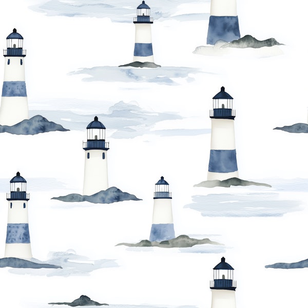 Calm Coastal Lighthouses Pattern