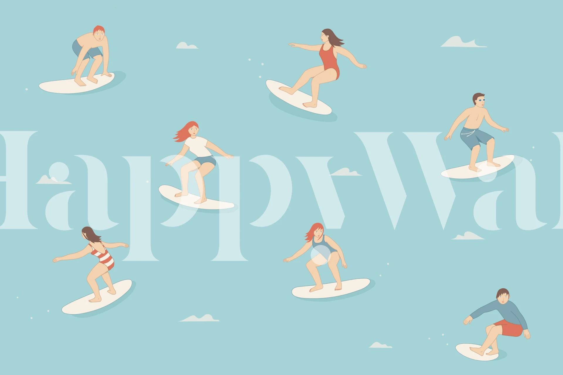 Retro Surfers Endless Summer tapetit