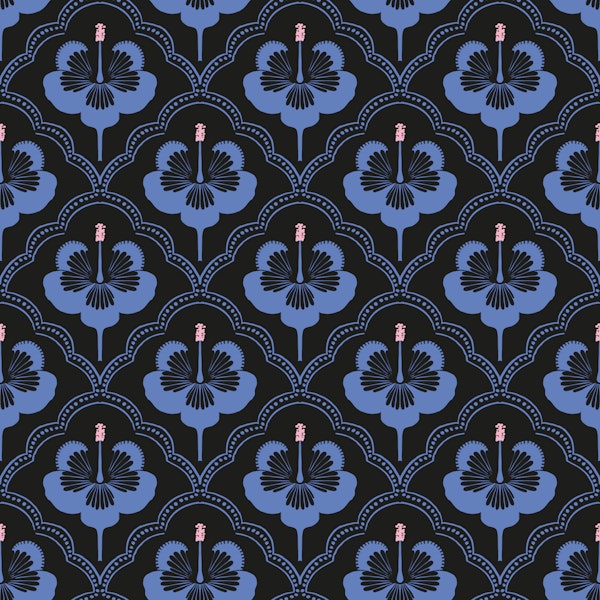 Hibiscus - black | blue