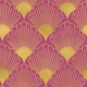 Art Deco Fans Hot Pink and Gold