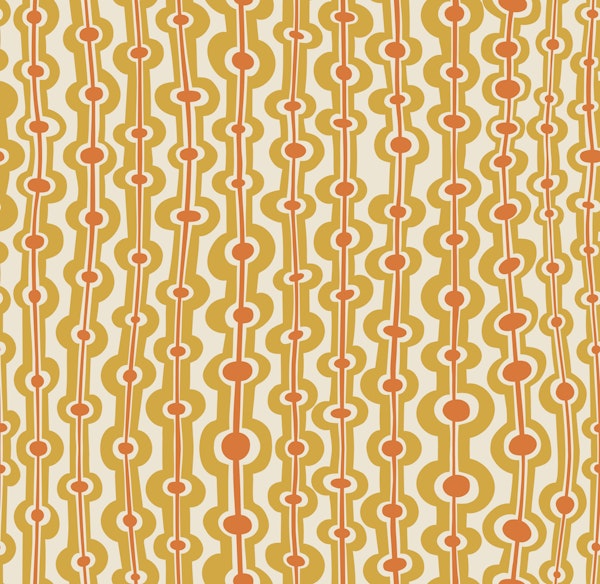Seaweed Stripes - Retro Orange Small