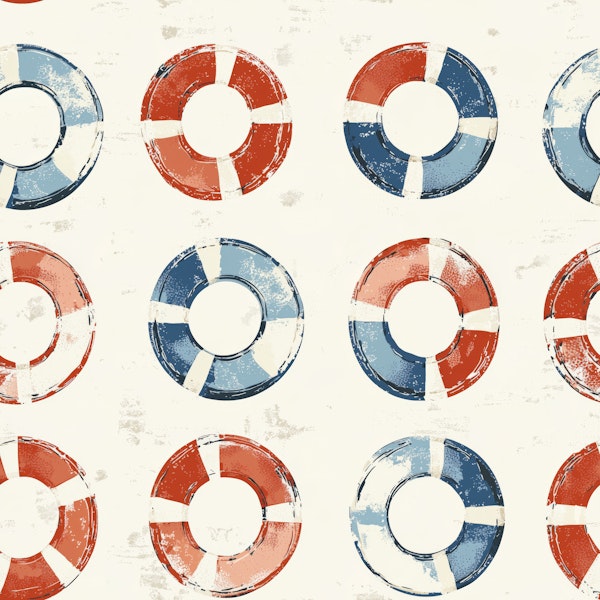 Vintage Nautical Buoys Pattern