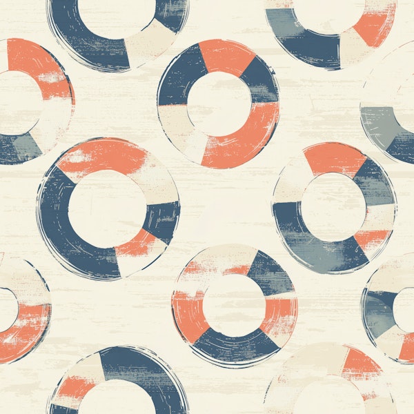 Beach House Lifebuoy Rings Pattern