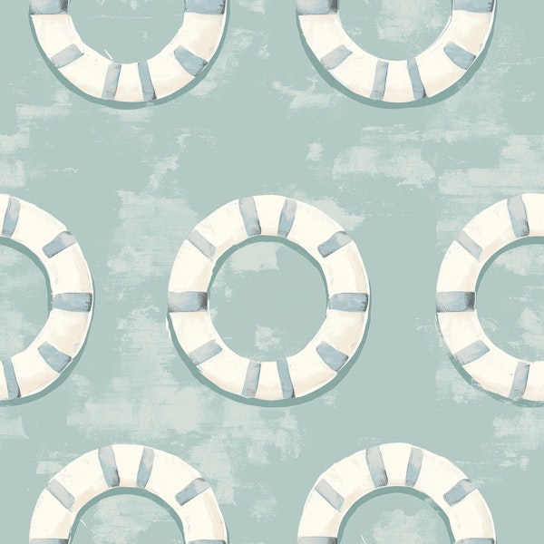 Beach House Lifebuoy Motif Pattern
