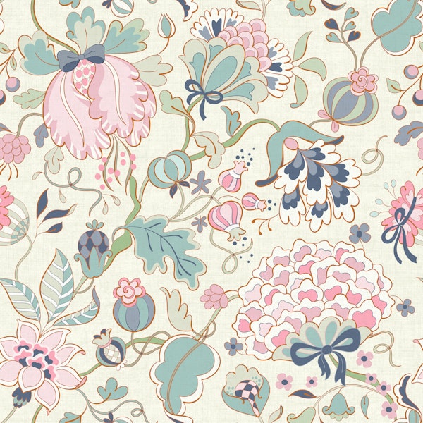 Whimsical grandmillenial chintz - small scale