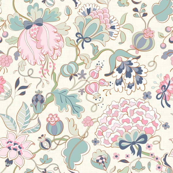 Whimsical grandmillennial chintz small scale