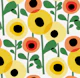 Mid Century Poppy Abstract - sunny yellow