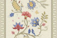 Bluebirds and Lotus Blossoms wallpaper