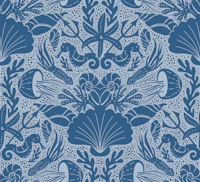 Nautical Dreamscape deep blue tapet