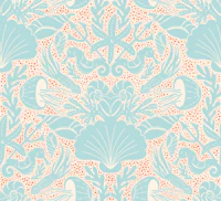 Nautical Dreamscape aqua mint tapet
