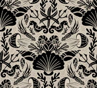 Nautical Dreamscape black sand tapet