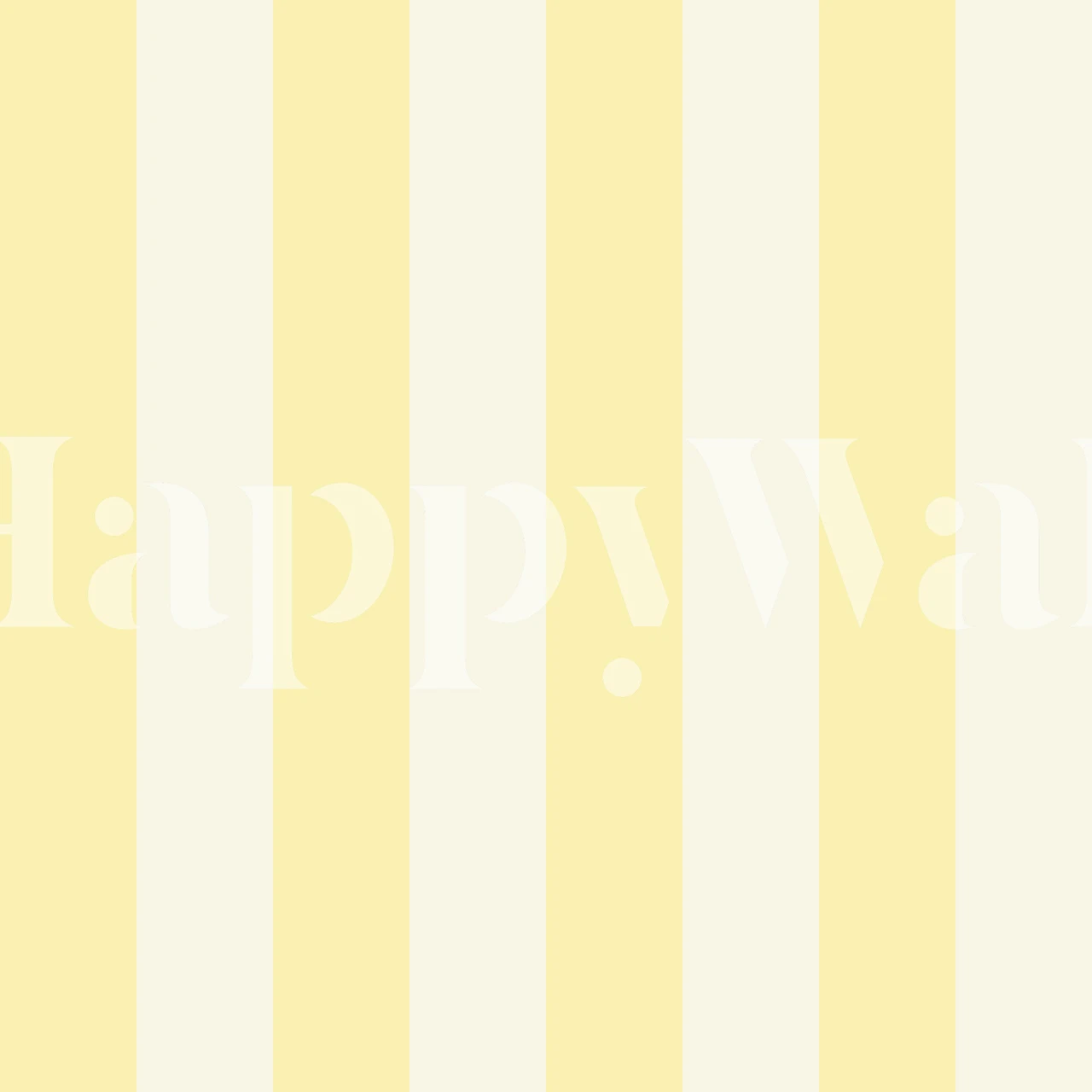 Soft Yellow Cream Cabana Stripes behang