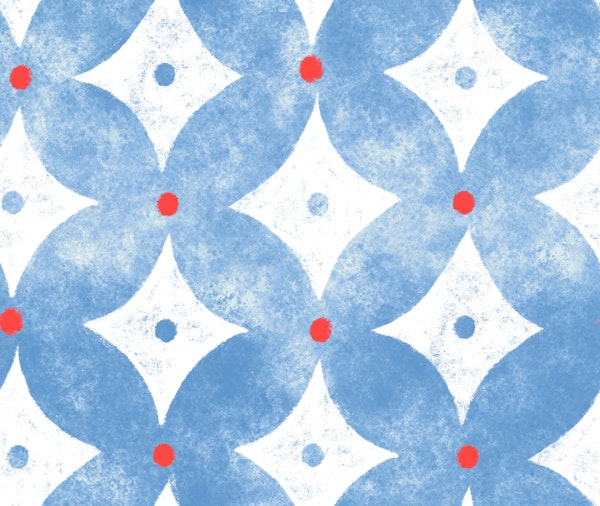 harlequine dotted diamond rows