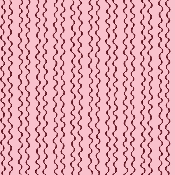 Retro Pink Scandi Wiggle Stripes