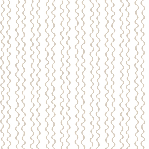 White Sand Modern Scandi Wiggle Stripe