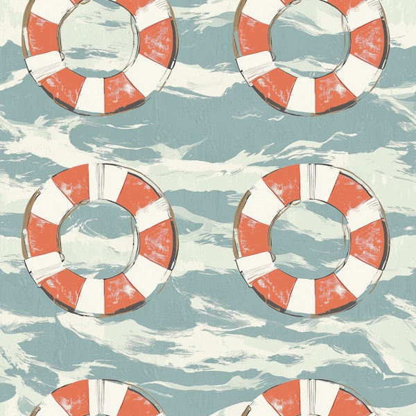 Coastal Lifebuoy Waves Pattern