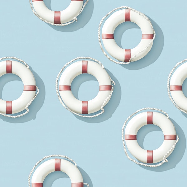 Beach House Lifebuoys Pattern
