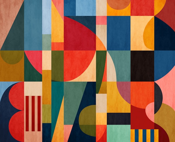 Contemporary Abstract Geometric Collage