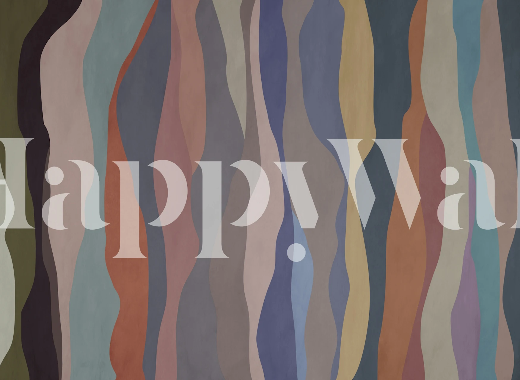 Modern Abstract Wavy Lines papel de parede