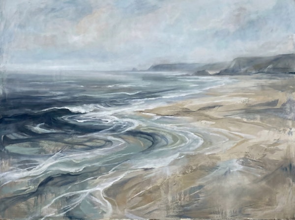 Misty Coastal Waves