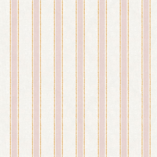 Blush Stripe and Gold Dots