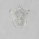 Vintage Fleur De Lis Shield - Silver Grey