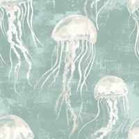 Soft Aqua Jellyfish Pattern tapety