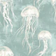 Soft Aqua Jellyfish Pattern