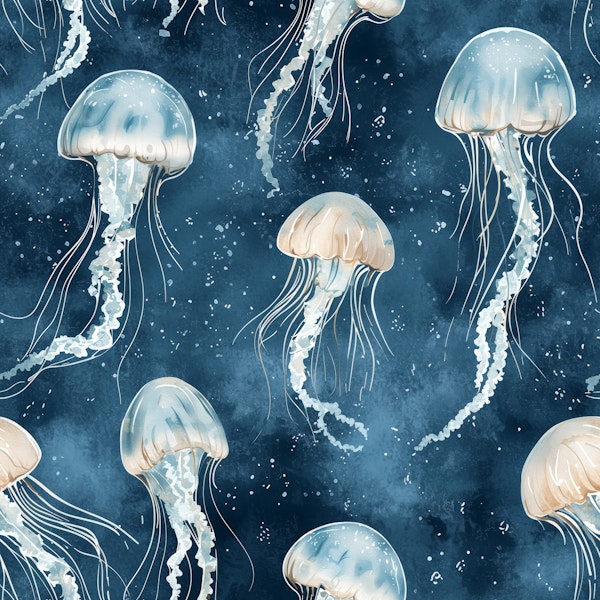 Deep Sea Jellyfish Drift Pattern