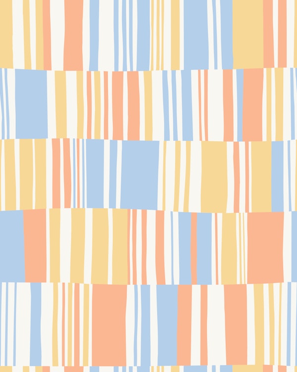 Patchwork Stripes - Sunwashed palette