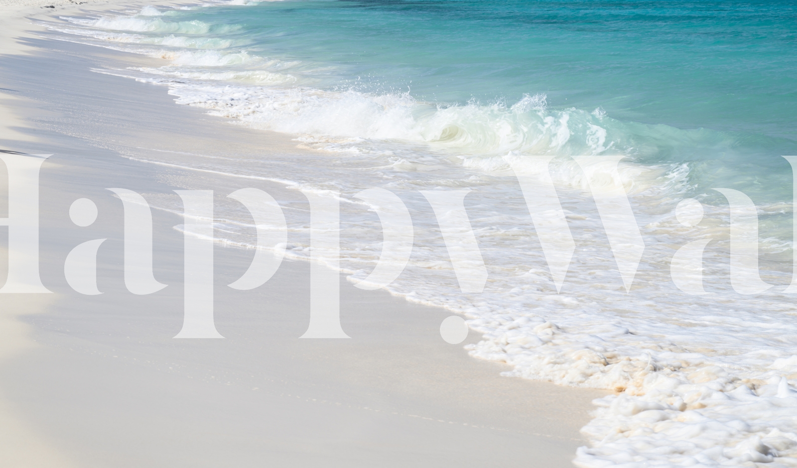 Turquoise Waves on White Sand 1 wallpaper