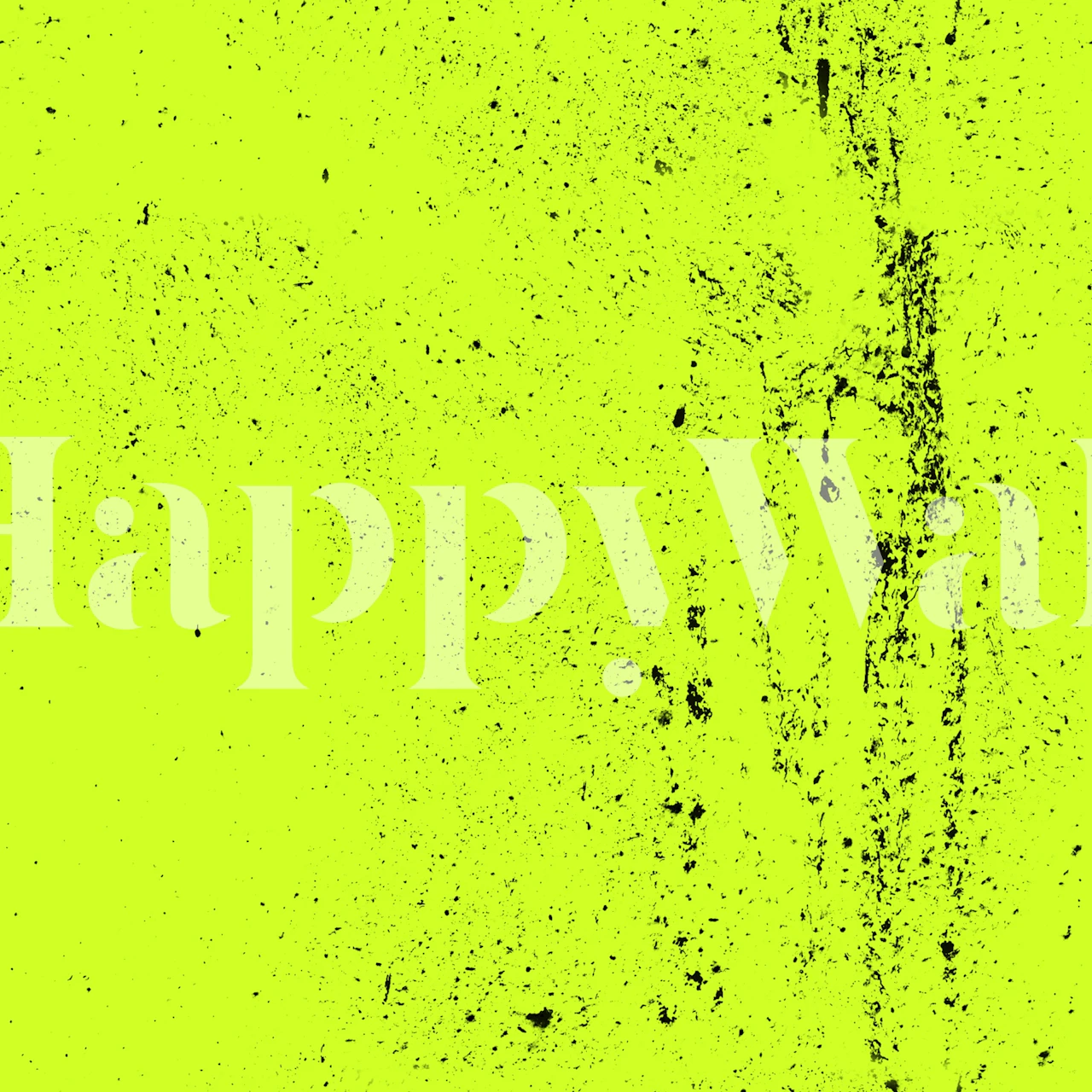 Acid Green Concrete Distress wallpaper in a room