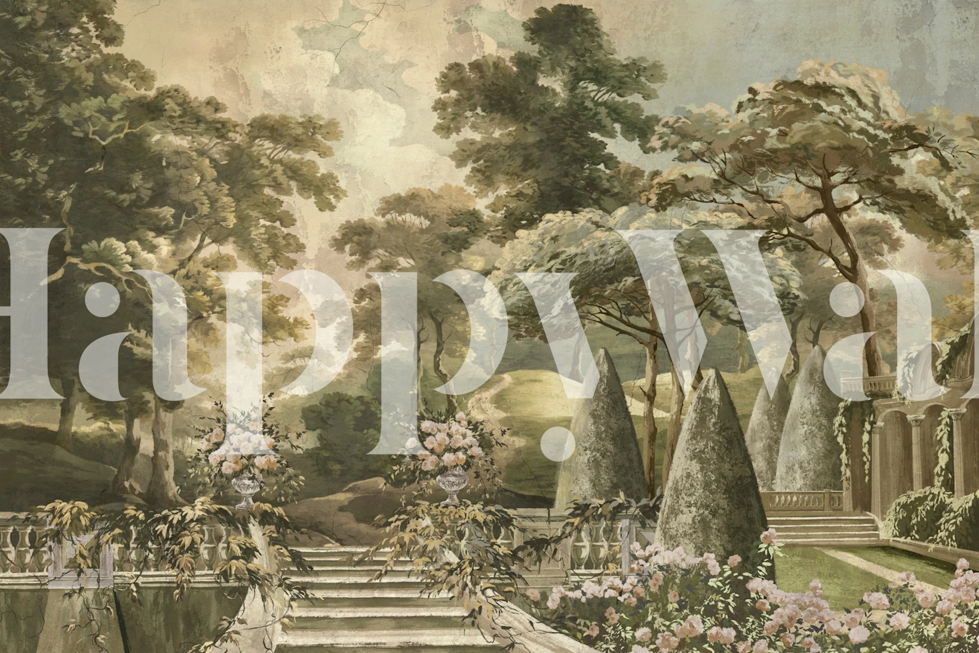 Elegant wallpaper featuring a serene landscape