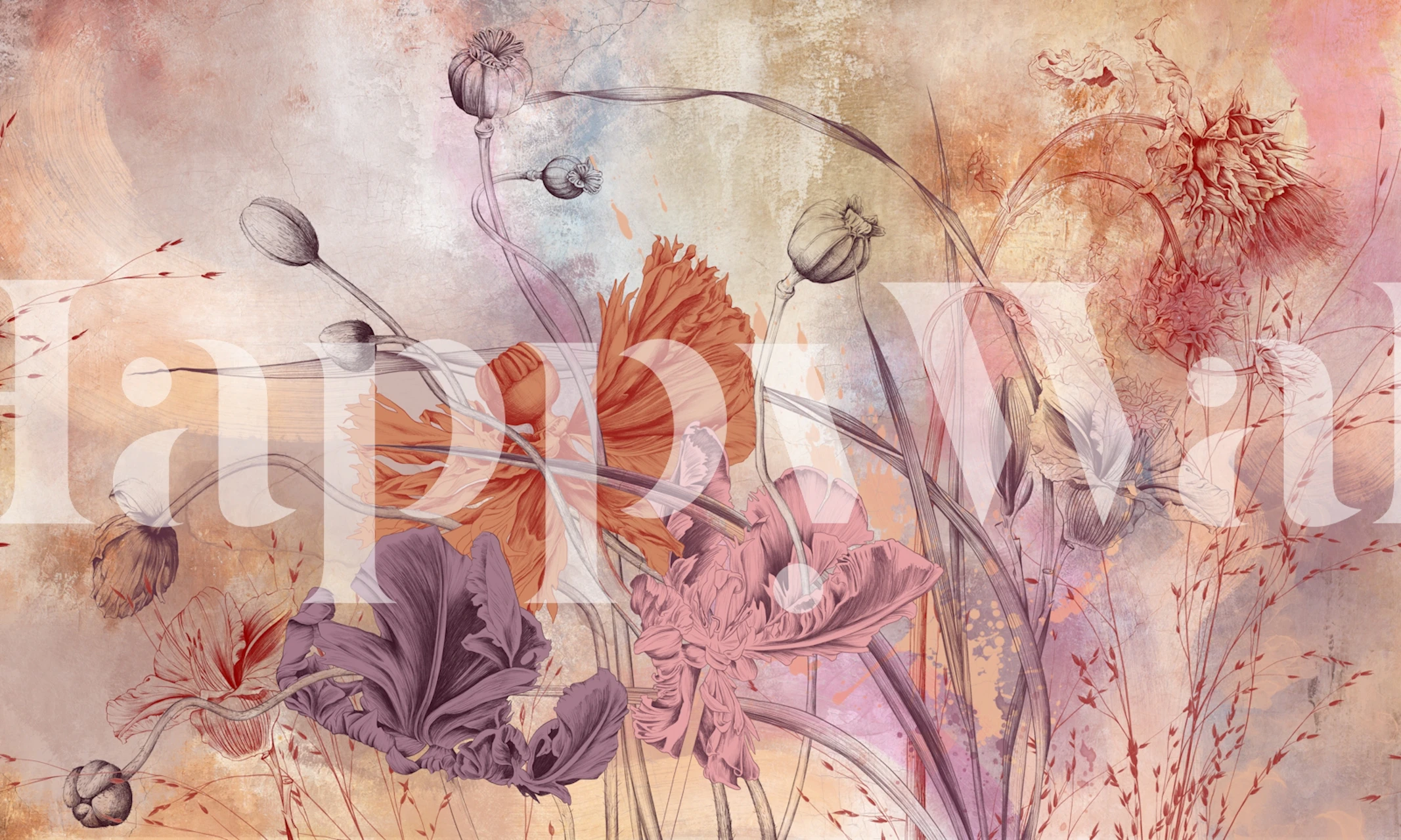 Flower Symphone 3 wallpaper in a room