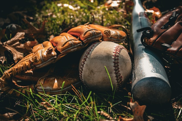 Play Ball with Bat and Glove