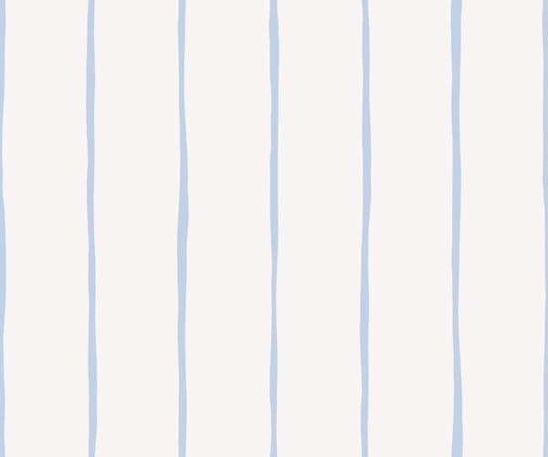 Thin Painterly Stripe - Coastal Cool Blue