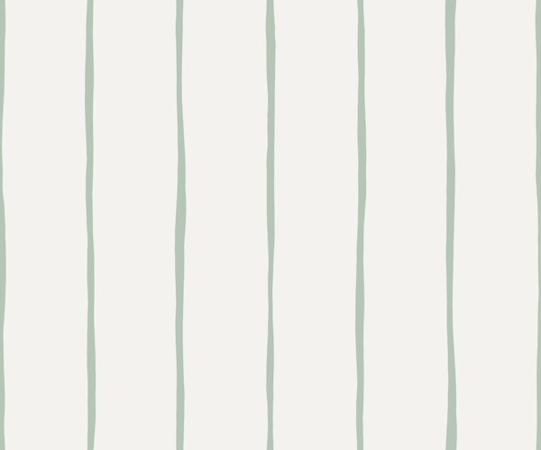 Thin Painterly Stripes - Sage Green