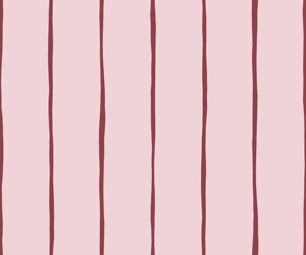 Thin Painterly Stripes - Burgundy and Pink