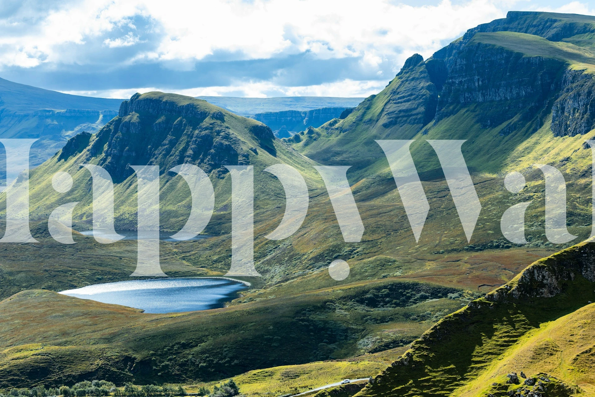 Isles of Skye wallpaper in a room