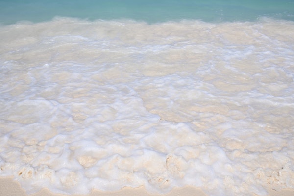 Sunlit Caribbean Sea Beach Foam 1