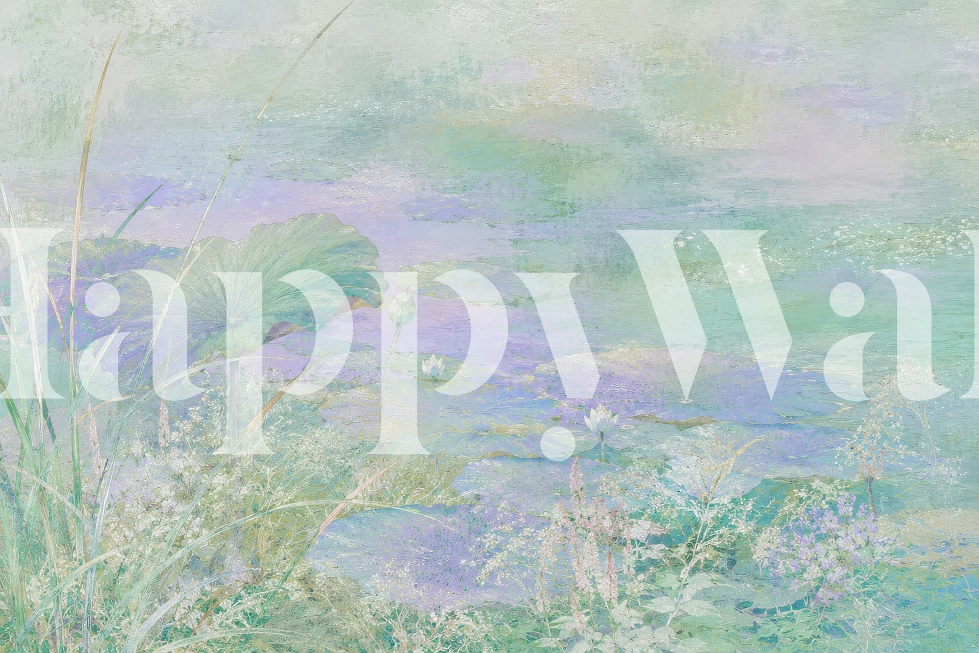 Papel de parede Ethereal Mist Garden em um quarto