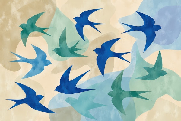 Abstract Swallow Flight