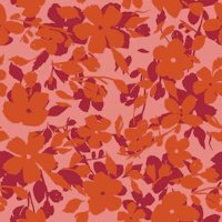 Retro Orange Blossom Garden wallpaper