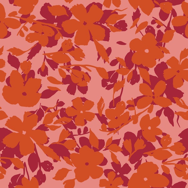 Retro Orange Blossom Garden