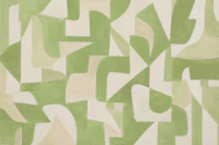 Warm Earth Geometry - Green papel pintado