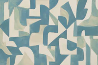 Warm Earth Geometry - Blue papel pintado