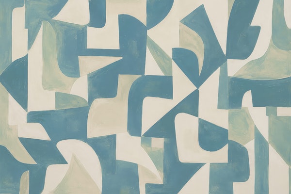 Warm Earth Geometry - Blue